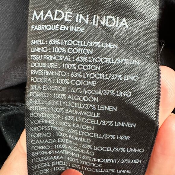 Club Monaco Black Line Wide Leg Cropped Sleeveless Jumpsuit, Size 14 - Picture 8 of 8